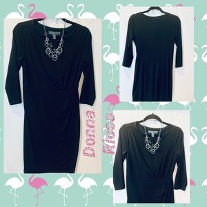 Donna Ricco Black Business Cocktail Dress Sz 8